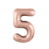 Цифра 5 Slim (40''/102см) Розовое Золото 1 шт._1