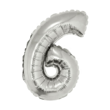 Мини-цифра 6 (16''/41см) Серебро 1шт._1
