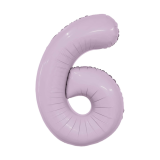 Цифра 6 Slim (40"/102см) Сиреневый 1 шт._1