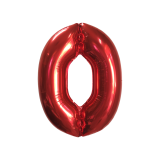 Цифра 0 (40''/102см) Красная 1 шт._1
