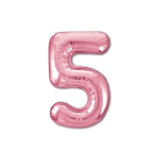 Цифра 5 Slim (40''/102см) Фламинго 1 шт._1