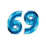 Цифра 6 (40"/102см) Синий 1шт_1