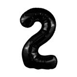 Цифра 2 Slim (40''/102см) Черный блеск, 1 шт._1