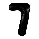 Цифра 7 Slim (40''/102см) Черный блеск, 1 шт._1