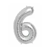 Цифра 6 (34''/86см) Серебро 1 шт._1