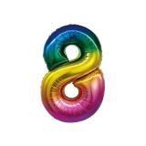 Мини-цифра "8" (16"/41см) Радуга 1 шт._1