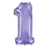 Цифра 1 (40"/102см) Сиреневый  1 шт._1
