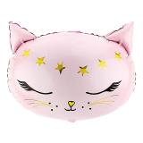 Фигура (19''/48см) Волшебный котенок, Розовый, Голова 1 шт._1