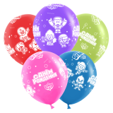 С Днем Рождения (12''/30см) Brawl Stars №4, Ассорти Пастель 25 шт._1