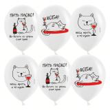 Мимишный кот (12"/30см) Белый Пастель 25 шт._1