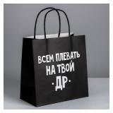 Пакет "Всем плевать на твой др" (22*22*11см) подарочный 1шт._1