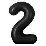 Мини-цифра "2" (16''/41см) Черный 1 шт. _1
