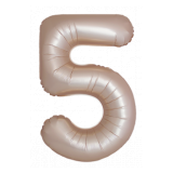 Цифра 5 (34"/86см) Slim, Звездное Золото, 1 шт. _1