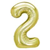 Цифра "2" (40''/102см) Белое золото 1 шт._1