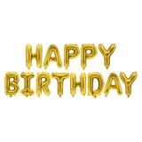 Набор шаров-букв (16''/41 см) Мини-Надпись "Happy Birthday", Золото, 1 шт. в уп._1
