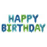 Мини-надпись (16''/41см) Happy Birthday, Ассорти для мальчика 1 шт._1