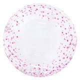 Сфера 3D (20''/51см) Deco Bubble, Розовое конфетти, Прозрачный 1 шт._1