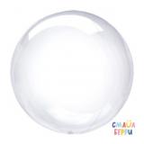Сфера 3D (36"/91см) Deco Bubble, Прозрачный Кристалл 1 шт. Смайлберри_1