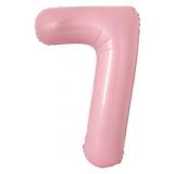 Мини-цифра 7 (16''/41см) Розовый, Матовый 1 шт._1