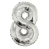 Мини-цифра 8 (14"/36см) Серебро, 1 шт._1