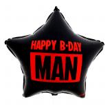 Звезда (18"/45см) Happy B-day man 1 шт._1