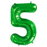 Цифра "5" Slim (34"/86см) Зеленый Falali 1 шт._1