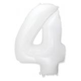 Цифра "4" (40''/102см) Белый Флекс 1 шт. _1