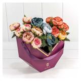 Коробка "Just for you" Ваза, Сливовая (23*21*14см) 1 шт._1