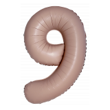 Цифра 9 Slim (34''/86 см) Винтажная Роза 1 шт._1