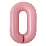 Мини-цифра 0 (16''/41см) Розовый, Матовый 1 шт._1