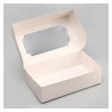 Коробка складная с окном, белый, 25*15*7 см, 1шт_1