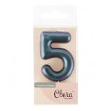 Свеча "5" Хамелеон (6см) 1шт._1