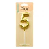 Свеча "5" Золото (4,5см) 1 шт._1