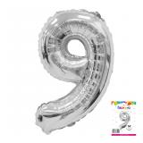 Мини-цифра 9 (14"/36см) Серебро, 1 шт._1