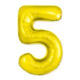 Цифра "5" (40''/102см) Slim Золото, Флекс 1 шт._1