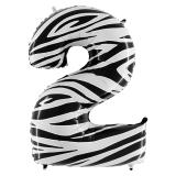 Цифра "2" (40''/102см) Пятнистый окрас, Зебра 1 шт. _1