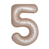 Цифра 5 Slim (34''/86 см) Звездное золото 1 шт._1