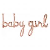 Мини-надпись (16"/22,5см) Baby Girl, Розовое золото 1 шт._1