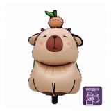 Фигура (30"/76см) Капибара с апельсинкой 1 шт._1
