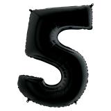 Цифра 5 (40"/102см) Черная 1 шт._1