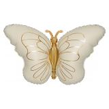 Фигура (35''/89 см) Волшебная бабочка, Кремовый, Сатин, 1 шт._1