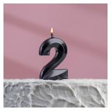 Свеча 2 Грань Черная (13см) 1 шт._1