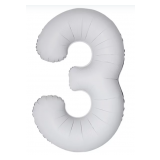 Цифра 3 Slim (34''/86 см) Белый, Матовый, 1 шт_1