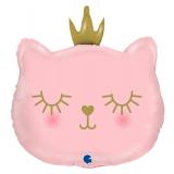 Фигура (26"/66см) Котенок Принцесса, Розовый 1 шт._1