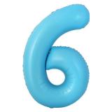 Мини-цифра 6 (16''/41см) Голубой, Матовый 1 шт._1
