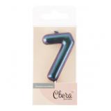 Свеча "7" Хамелеон (6см) 1шт._1