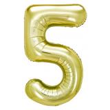 Цифра "5" (40''/102см) Белое золото 1 шт._1