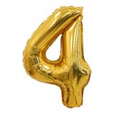 Мини-цифра 4 (14"/36см) Золото, 1 шт._1