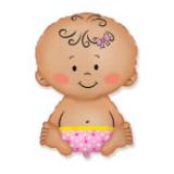 Мини-фигура (13''/33см) Малышка девочка, Розовая 1 шт._1