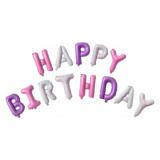 Мини-надпись (16''/41см) Happy Birthday для девочки 1 шт._1